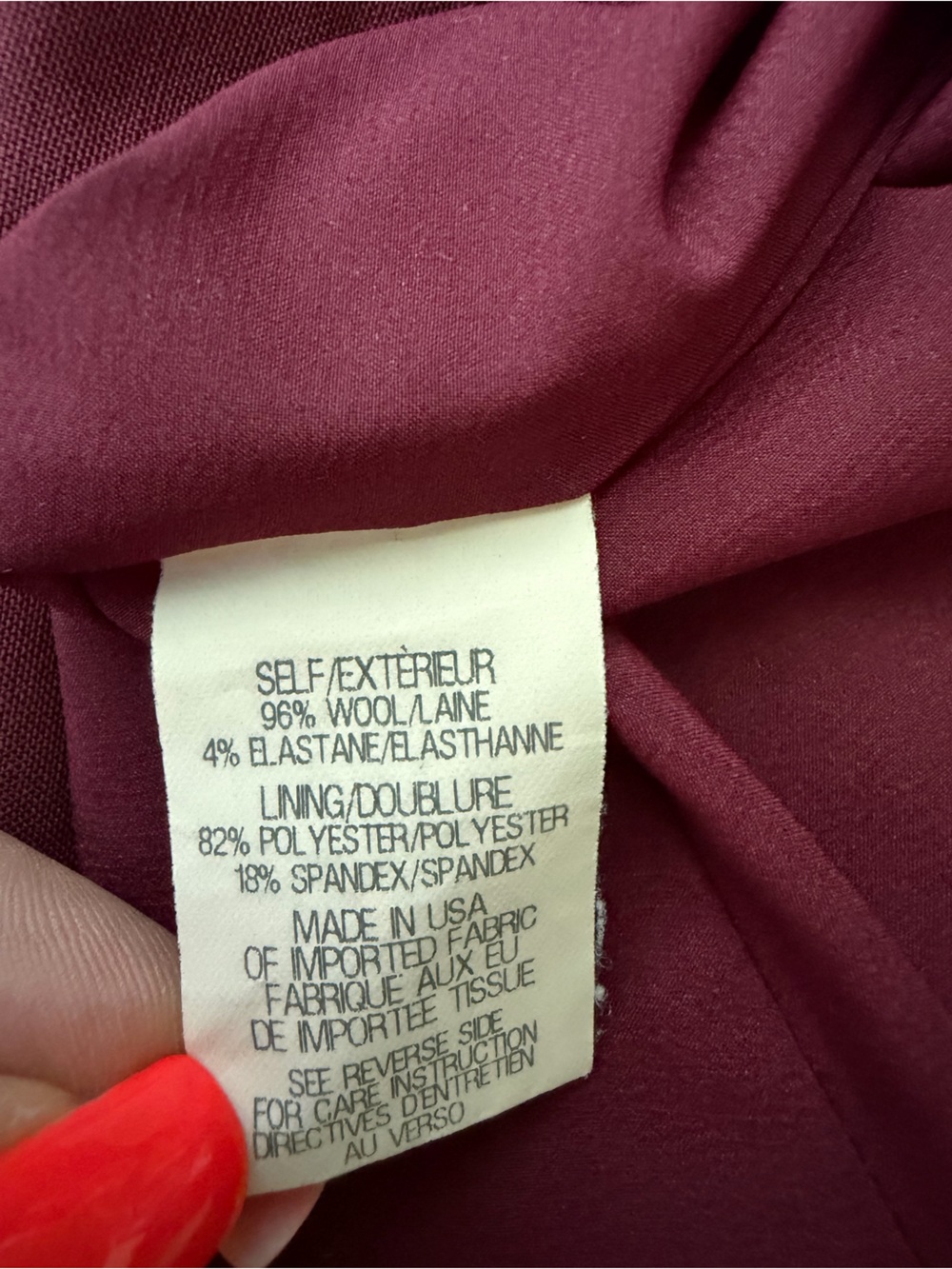 Theory Wool Sleeveless Burgundy A-Line Dress - Picture 3 of 5